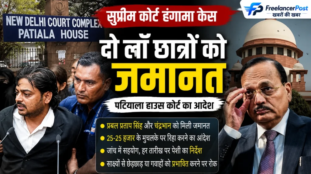 पटियाला हाउस कोर्ट से सुप्रीम कोर्ट हंगामा मामले में दो लॉ छात्रों को जमानत