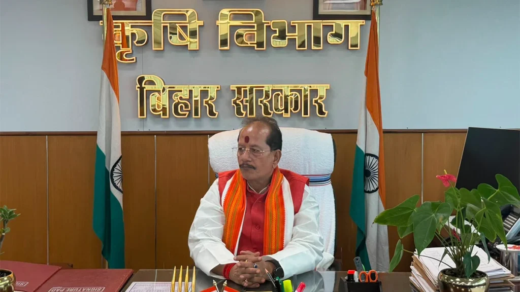 कृषि मंत्री विजय कुमार सिन्हा कृषि ड्रोन योजना की घोषणा करते हुए, बिहार में स्मार्ट खेती और ड्रोन तकनीक को बढ़ावा देने की