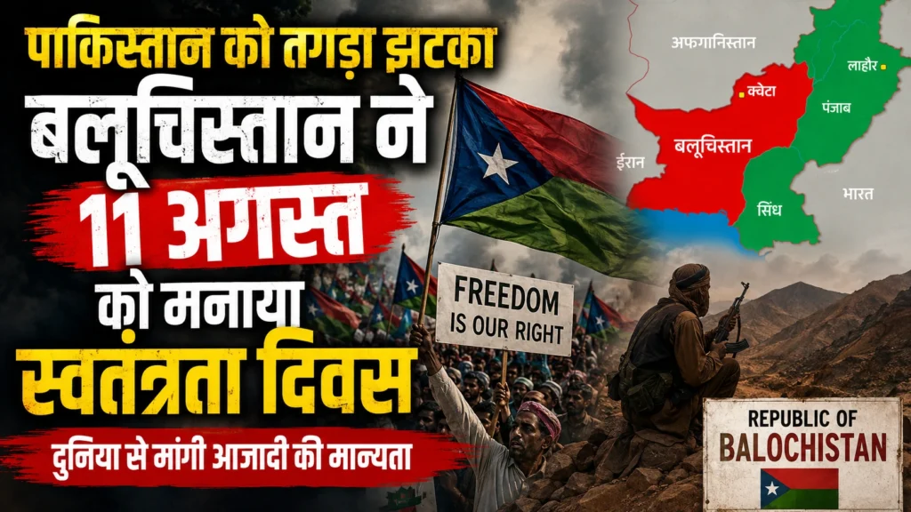Balochistan Independence Day, बलूचिस्तान स्वतंत्रता दिवस 11 अगस्त को मनाते बलूच समर्थक