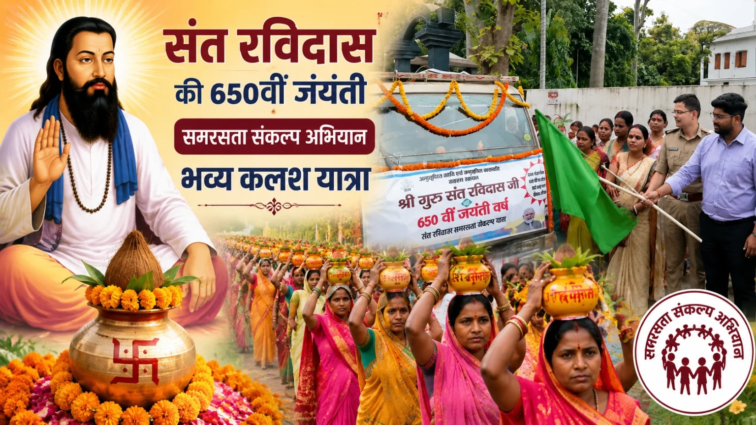 मुंगेर में संत रविदास की 650वीं जयंती पर कलश यात्रा