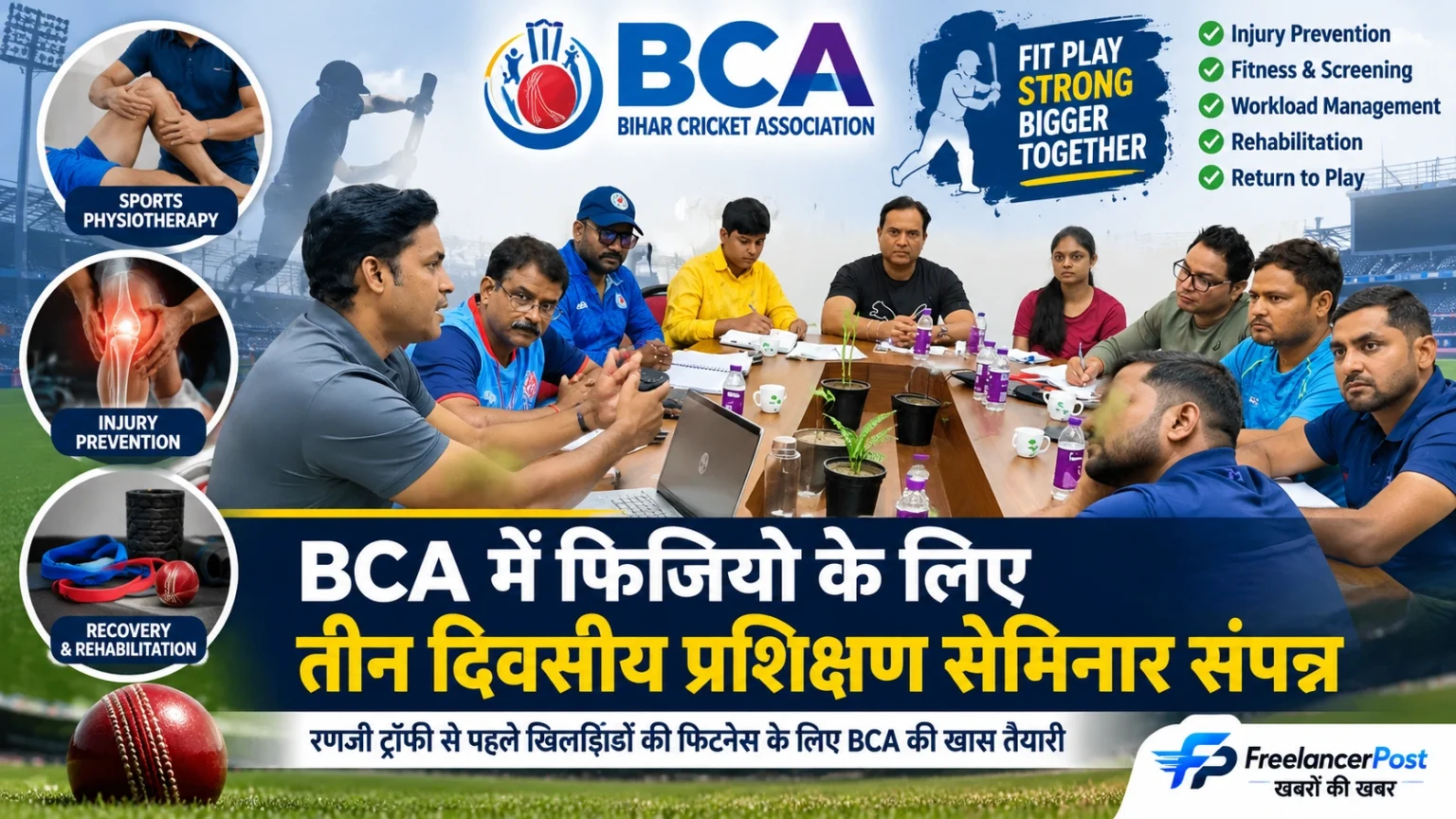 BCA के फिजियोथेरेपिस्ट के तीन दिवसीय प्रशिक्षण सेमिनार की तस्वीर