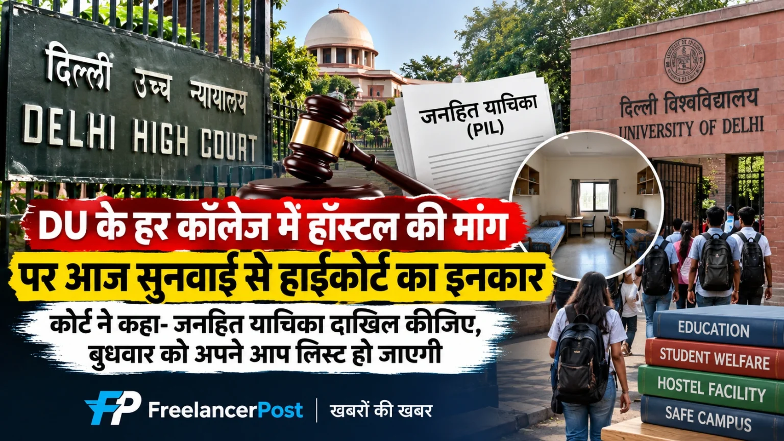 DU के हर कॉलेज में हॉस्टल की मांग पर दिल्ली हाईकोर्ट
