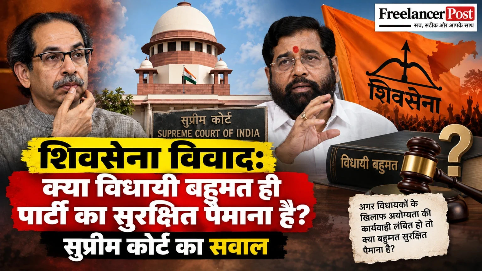 एकनाथ शिंदे और उद्धव ठाकरे गुट के शिवसेना विवाद की सुप्रीम कोर्ट में सुनवाई