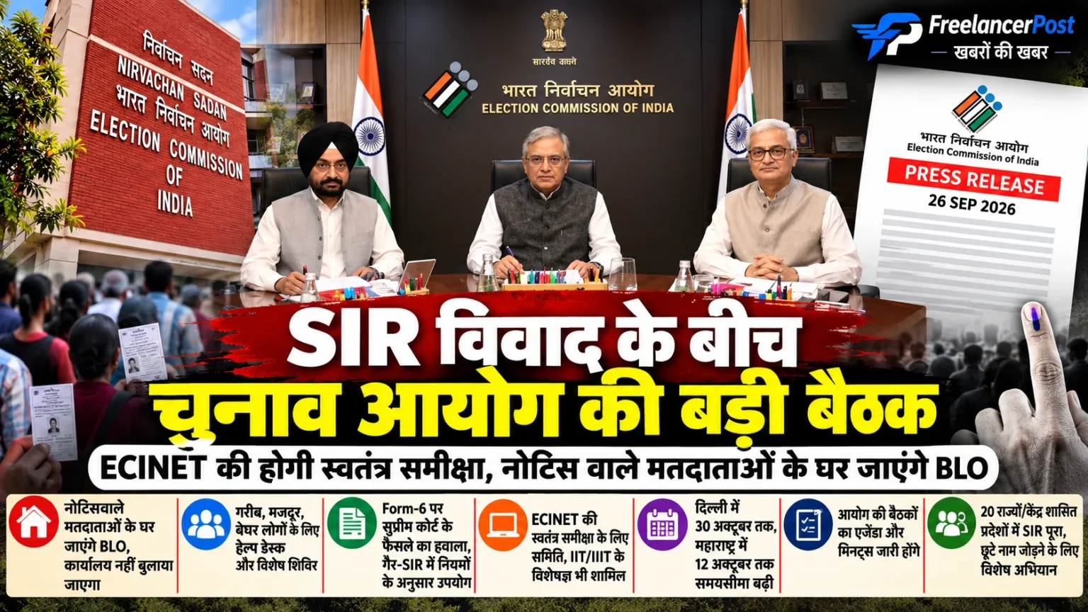 SIR विवाद के बीच चुनाव आयोग की अहम बैठक में तीनों चुनाव आयुक्त