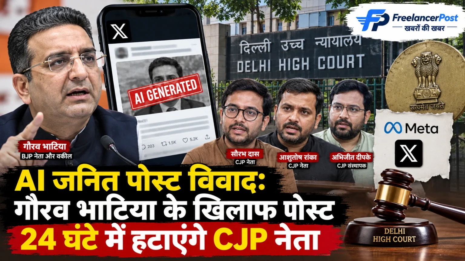 गौरव भाटिया AI जनित पोस्ट विवाद दिल्ली हाईकोर्ट