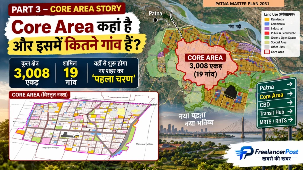 पुनपुन कम्युनिटी डेवलपमेंट ब्लॉक में करीब 3,008 एकड़ का कोर एरिया है, जिसमें 19 रेवेन्यू विलेज शामिल हैं।