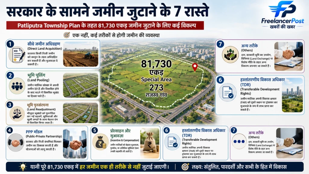 Special Area के लिए अलग विकास योजनाओं के जरिए भी जमीन और विकास से जुड़े काम किए जा सकते हैं।