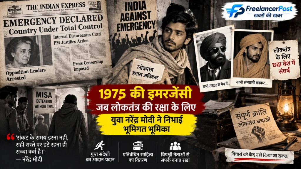 PM Modi Birthday गिरफ्तारी से बचने और भूमिगत रहकर आंदोलन का संचालन जारी रखने के लिए उन्होंने अपना रूप बदलने में गजब की कला का परिचय दिया।