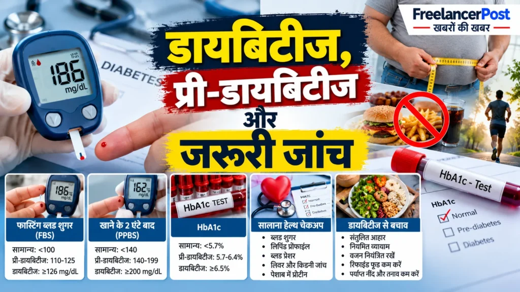 डायबिटीज, प्री-डायबिटीज और जरूरी जांच