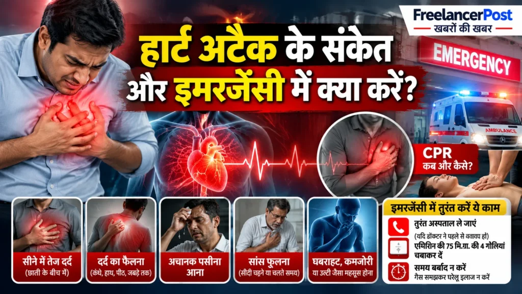हार्ट अटैक के संकेत और इमरजेंसी में जरूरी कदम